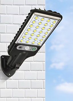 Вуличний сонячний LED-прожектор із датчиком руху та пультом ДК, 3 режими освітлення, вологозахищений світильник, 1 шт Н - 521 фото