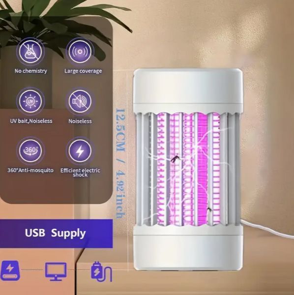 Лампа пастка для комарів 5W від USB | Електрична пастка знищувач комах | UKC Mosquito Killer Lamp Н - 921 фото